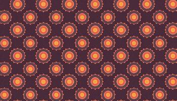 Abstract pattern with circles and dots in red and orange colors vector