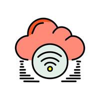 wifi cloud icon. Internet connection sign. Internet symbol vector