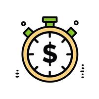Time is money icon. Element of money icon for ui and ux, website or mobile application on white background vector
