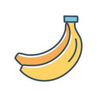 banana fruit icon over white background illustration. colorful design. vector