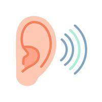 Ear icon isolated on white background for your web and mobile app design, Ear logo concept vector