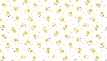 Seamless pattern with yellow daffodils on a white background vector
