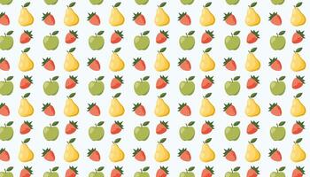 Seamless pattern with fruits on white background. illustration. vector