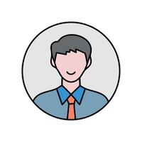 businessman avatar in circle frame illustration designicon illustration graphic design vector