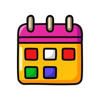 Calendar icon flat illustration of calendar icon for web design vector