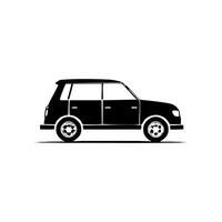 Silhouette of a car on a white background. illustration vector