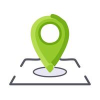 Map pointer icon. Flat illustration of map pointer icon for web design vector