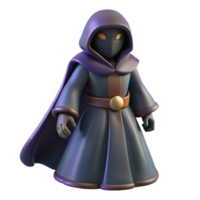 dramatic contemporary 3D Render of a Fantasy Sorcerer professional png