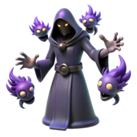 extraordinary rustic Dark Wizard 3D Render premium png
