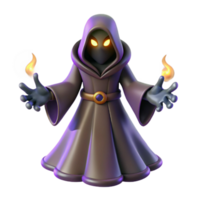 magnificent vintage Dark Wizard 3D Render original png