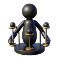 wonderful abstract 3D Render Abstract Figure with Spheres high quality png