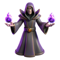 extraordinary classic 3D Render of a Dark Wizard high resolution png
