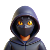 impressive abstract 3D Render Mysterious Hooded Figure genuine png