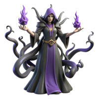 dramatic creative Dark Sorceress 3D Render 4K png