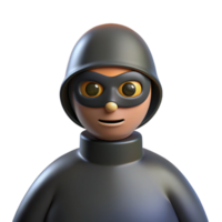magnificent vintage 3D Render Mysterious Masked Figure detailed png