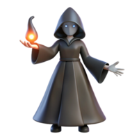 elegant abstract 3D Render of a Dark Magician high resolution png