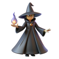 vibrant rustic 3D Cartoon Witch Render genuine png