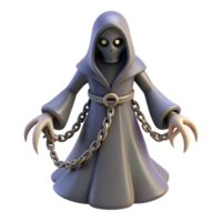 extraordinary minimalist 3D Render Grim Reaper Illustration professional png