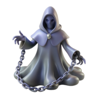 impressive modern 3D Render of Ghostly Figure with Chains high resolution png