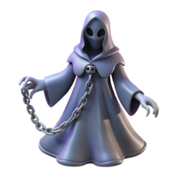 beautiful classic 3D Render Chained Ghost Illustration high quality png