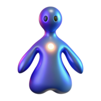 extraordinary artistic 3D Render of a Glowing Figure premium png