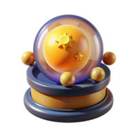 dramatic creative 3D Render Yellow Celestial Sphere authentic png