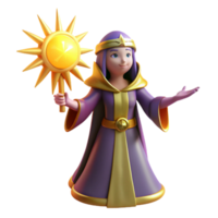 serene classic 3D Render of a Fantasy Queen high resolution png