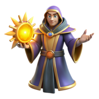 magnificent classic Wizard 3D Render Sun Orb Magic high resolution png