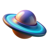 magnificent vintage 3D Render Abstract Planet authentic png