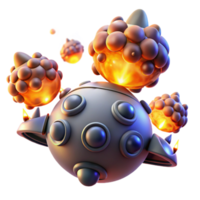 impressive contemporary 3D Render Glowing Orb Cluster high resolution png