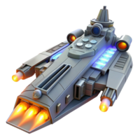 stunning abstract Futuristic Spaceship 3D Render premium png