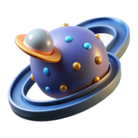 magnificent modern 3D Render Colorful Planet Illustration exclusive png