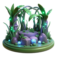 magnificent abstract Enchanted 3D Forest Scene authentic png