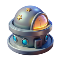 serene rustic 3D Render Cute Space Observatory professional png