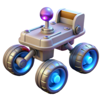 extraordinary abstract Futuristic 3D Render of a Robotic Rover authentic png