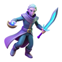magnificent artistic 3D Render Fantasy Mage Character genuine png