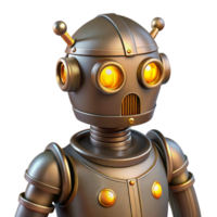 wonderful abstract Vintage Robot 3D Render authentic png