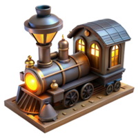 stunning classic Charming 3D Render of a Vintage Train genuine png