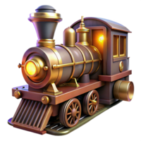 extraordinary vintage Vintage Steam Train 3D Render high resolution png