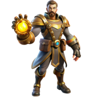 magnificent traditional Fantasy 3D Render Wizard Character professional png