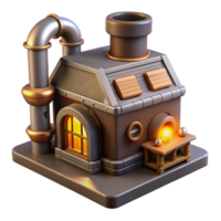 wonderful artistic 3D Render of a Cute Factory authentic png