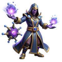 beautiful abstract Dark Wizard 3D Render high resolution png