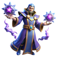 extraordinary abstract Wizard 3D Render Magical Fantasy Character premium png