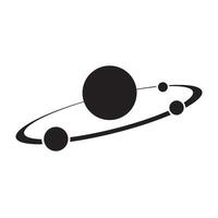 solar system planets icon illustration design template vector