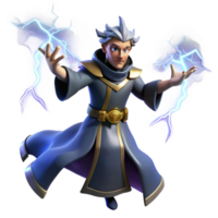 elegant rustic 3D Render of a Young Wizard high resolution png