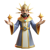 dramatic abstract 3D Render of a Majestic King professional png