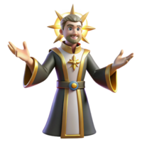 impressive creative 3D Render of a Benevolent Mage high quality png