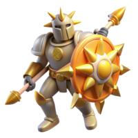 elegant abstract 3D Render Sun Knight high resolution png