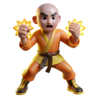 magnificent rustic 3D Cartoon Monk Illustration authentic png