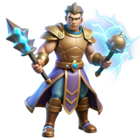magnificent minimalist 3D Render Powerful Wizard Illustration high resolution png